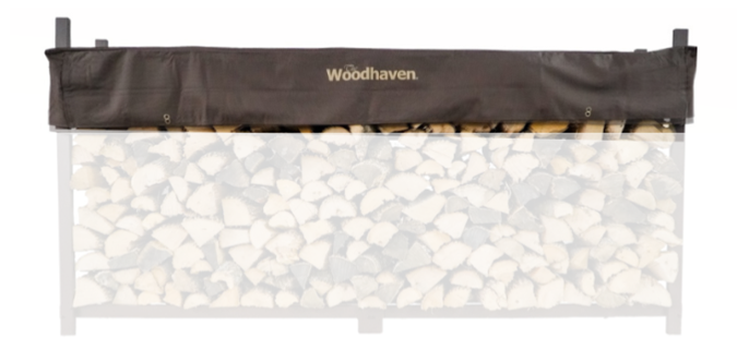 The Woodhaven Short Firewood Rack Brown Cover size 10'