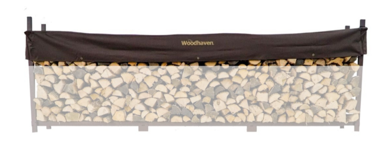 The Woodhaven Short Firewood Rack Brown Cover size 12'