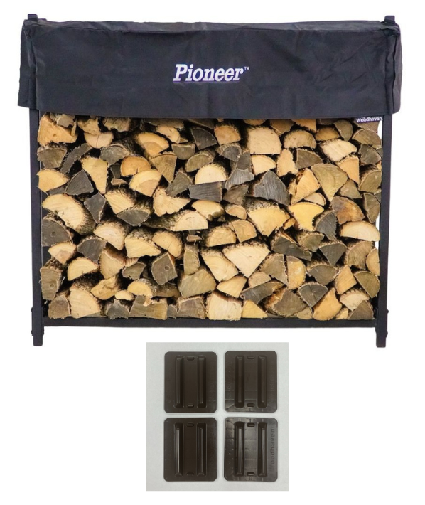 The Woodhaven Pioneer Firewood Rack With Cover