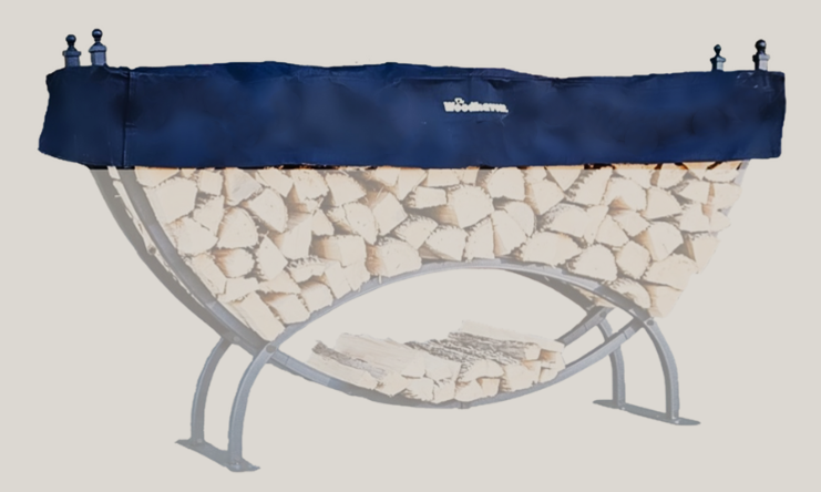 The Woodhaven Short Firewood Crescent Rack Black Cover MAYBE size 8'