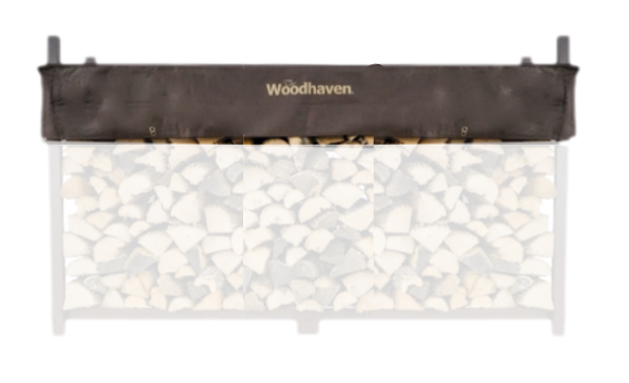 The Woodhaven Short Firewood Rack Brown Cover size 8'