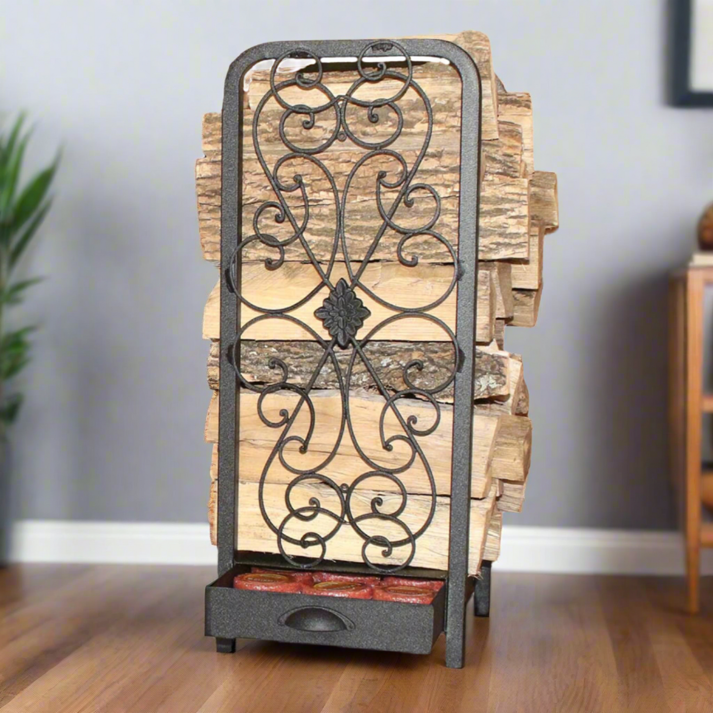 The Woodhaven Daniel Decorative Fireside Rack
