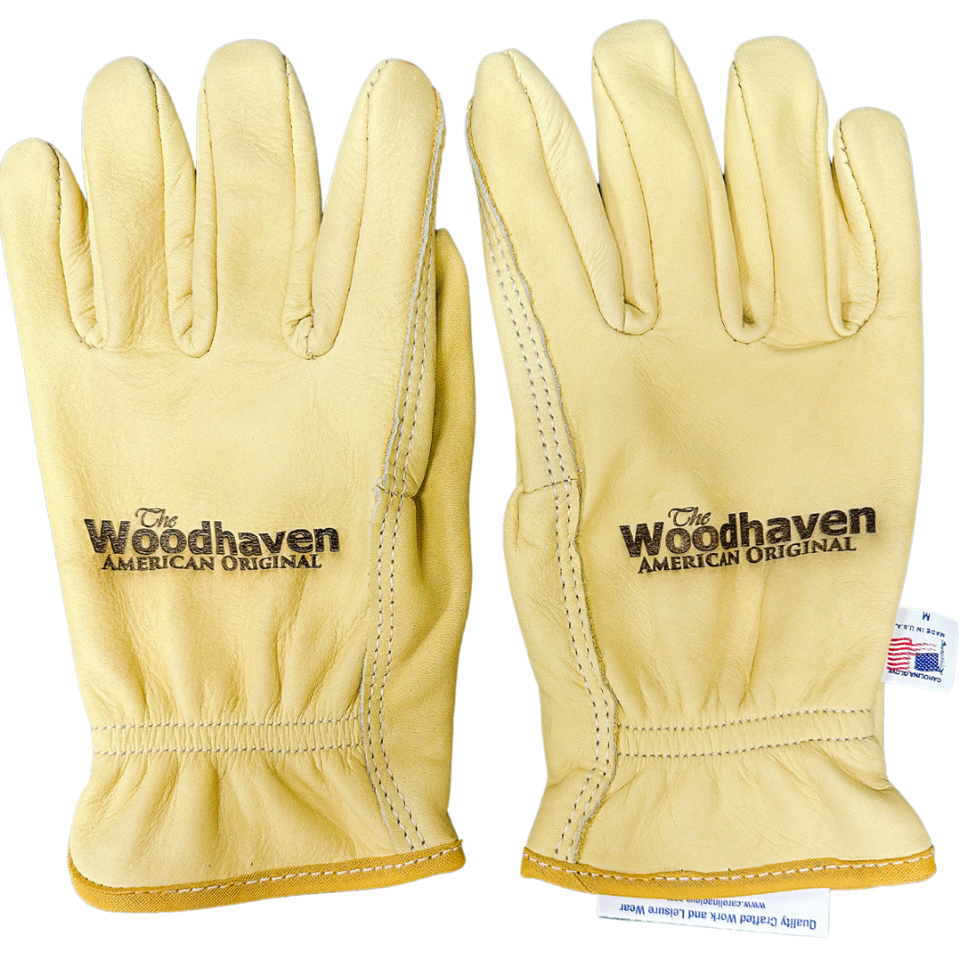 Thermal Lined Grain Cowhide with Straight Thumb  Elastic Wrist Gloves