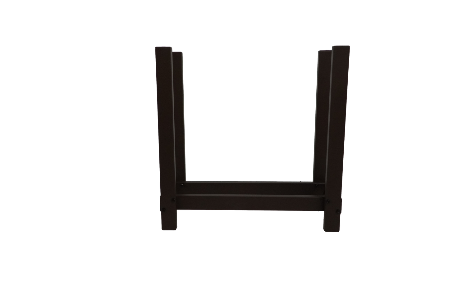 The Woodhaven 2ft Firewood Rack empty brown color