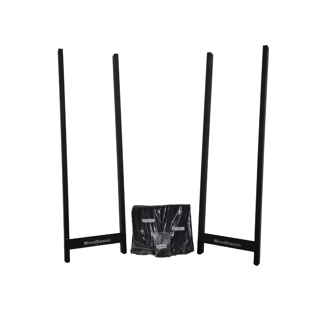 16 ft to 8 ft Steel Firewood Rack Conversion Kit Woodhaven with Covers