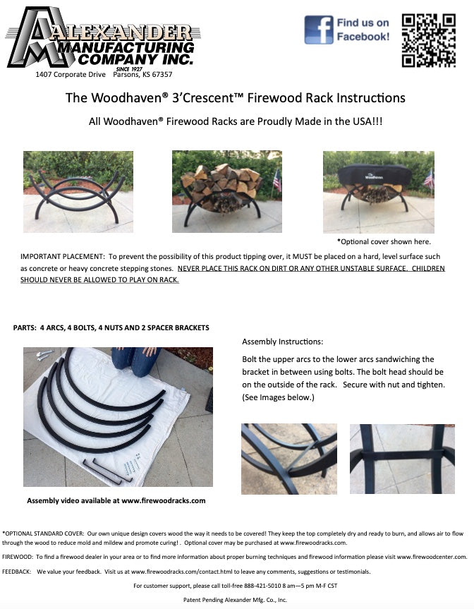 Woodhaven firewood rack assembly instructions sale