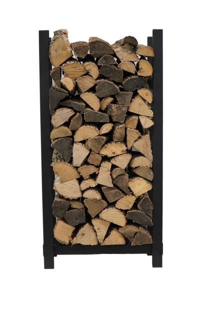 The Woodhaven 4 x 2 Firewood Rack and cover