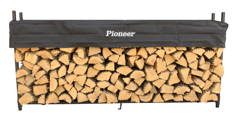 Pioneer Steel Firewood Rack with Waterproof Cover 4 ft and 8 ft