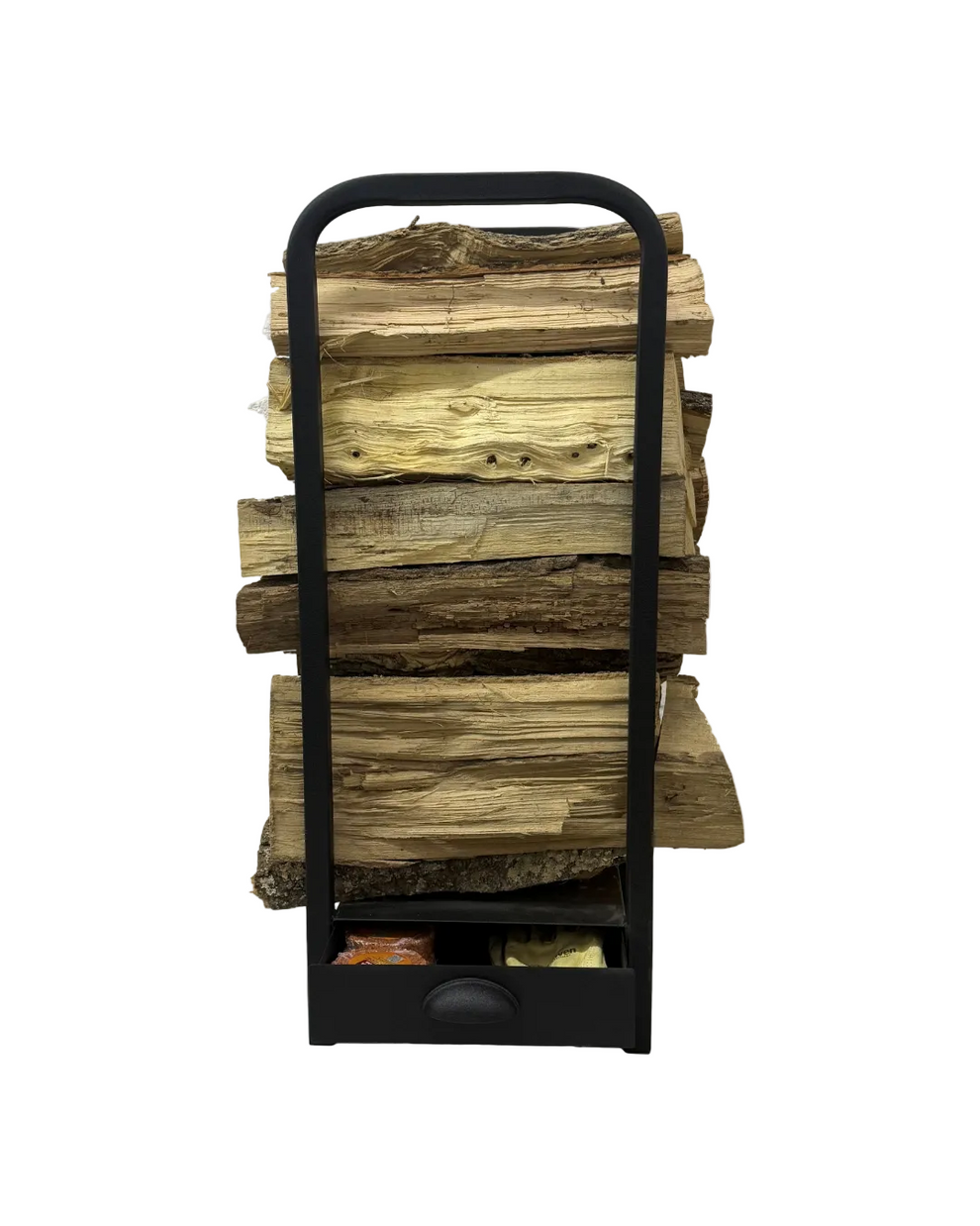Daniel Fireside Rack with Drawer | Woodhaven – The Woodhaven