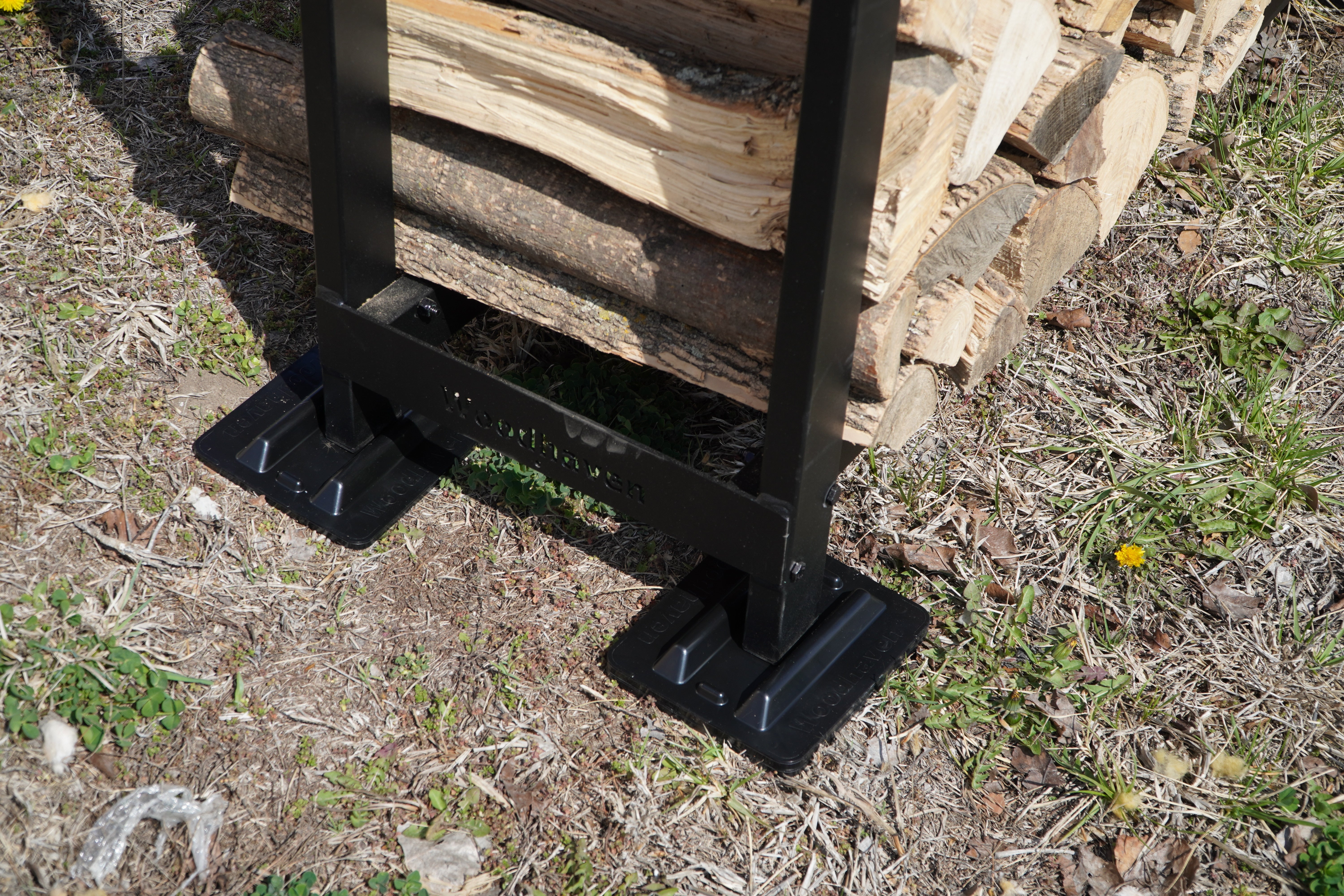 Firewood Rack Support Bases – Prevent Rust & Moisture | Woodhaven