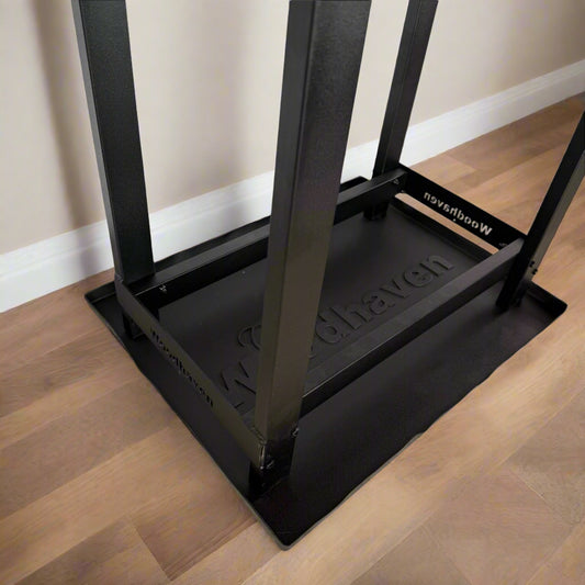 Woodhaven® Multi-Purpose Utility Mats Woodhaven 4 x 2 rack fitting on the mat.