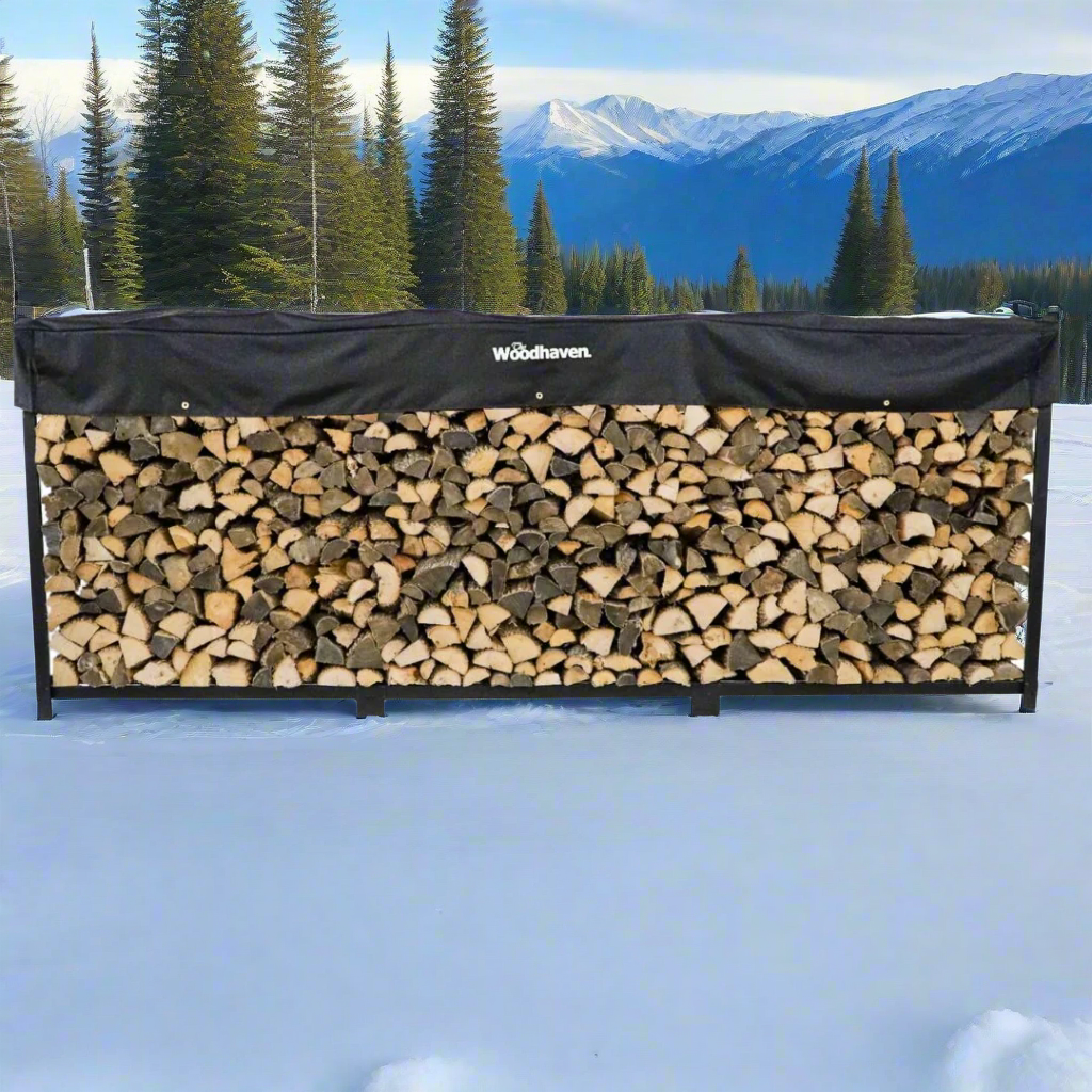 The Woodhaven 12ft Firewood Rack