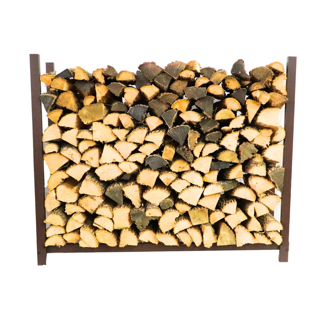 The Woodhaven 5 Foot Outdoor Firewood Rack With Cover USA Made